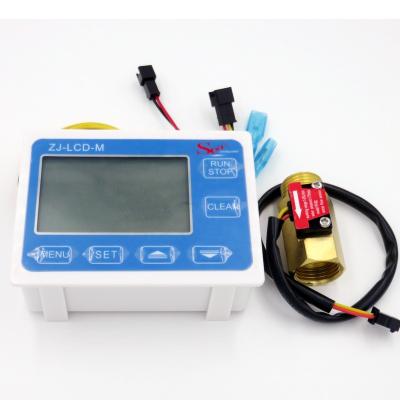 China MER B4 Brass Flow Meter With Water Meter LCD-M Electronic Fow Quantitative Detector LCD-M Diameter G1/2 G3/4 + Brass Flow Meter for sale