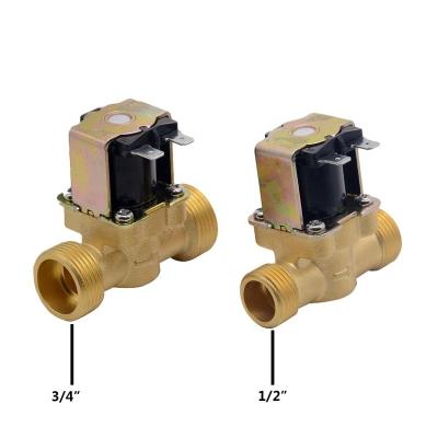 China General Electric Water Control 1/2 Inch DC12V Solenoid Magnetic Valve Normally Closed Brass for sale