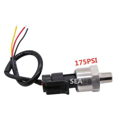 China Ceramic Water Truck Compressor Stainless Steel NPT 1/8 Air Pressure Fuel Oil Sensor 1.2MPA=175PSI Output 0.5-4.5VDC for sale