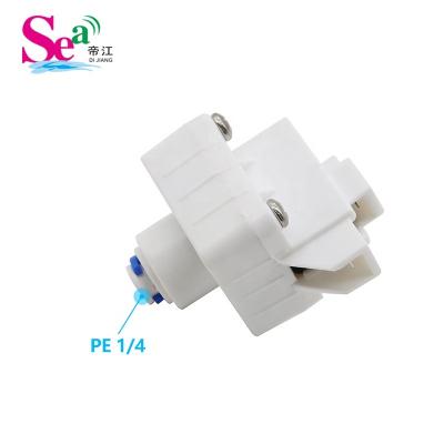 China Food Grade Plastic RO Purifier Low Pressure Valve Water To Water Switch 1/4