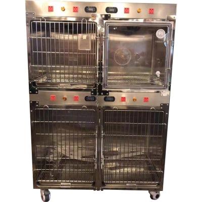 China Viable Veterinary Clinic Oxygen Pet ICU Cage Controlled Oxygen Supply Cage For Pet for sale