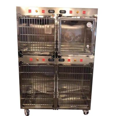 China Viable High Quality Veterinary Pet Cage With Oxygen Tank for sale