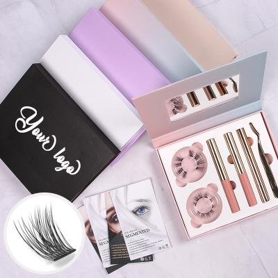 China Durable DIY Bundles Eyelash Extension Dovetail Segmented Lashes Volume Natural Segmented Lashes Bundles for sale