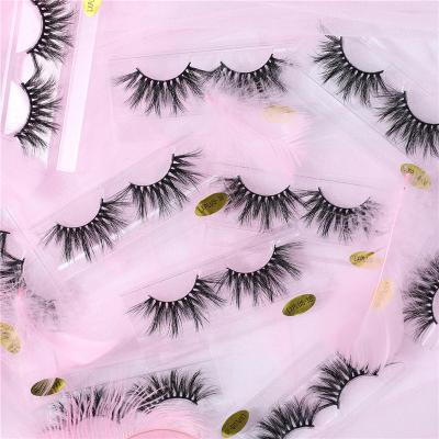 China Wholesale Cruelty Soft Natural Long Dramatic 5D Free Mink Lashes Private Label Lashes for sale