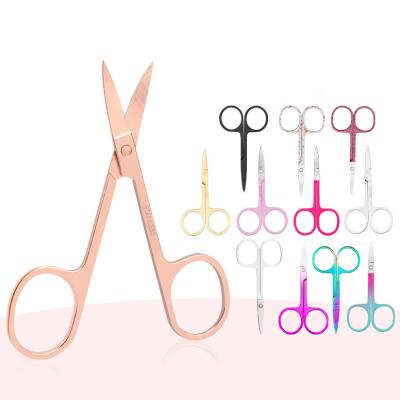 China Custom scissors right handed eyelash scissors with logo eyelash scissors bulk eyelash scissors pink private label for sale