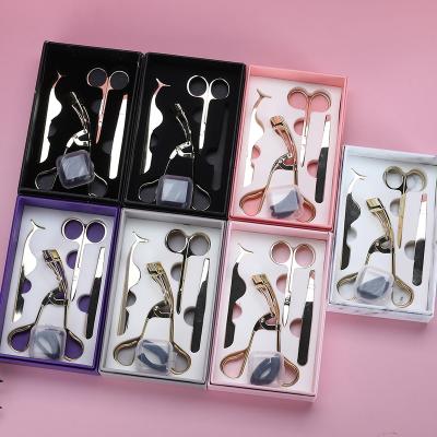 China Custom Eyelash Makeup Work Eyelash Curler Set Heated Private Label Wick Tool Kit Applicator Eyelash Tool Kit for sale