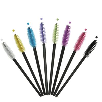 China Brush Strands and Brow Small/Pink Purple/Blue/Black Brushes for Cleansing Highlights Blackhead Nose Brush Mascara Private Label Brush Case for sale