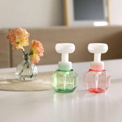 China Personal Care Pet Pump Hand Soap Glitter Dispenser Foam PETG Petal Foaming Foaming Bottle for sale