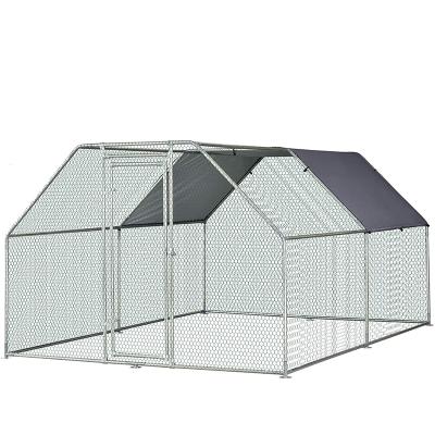 China Galvanized Viable Metal Chicken Cage Cage With Walk-in Pen Run Cover for sale