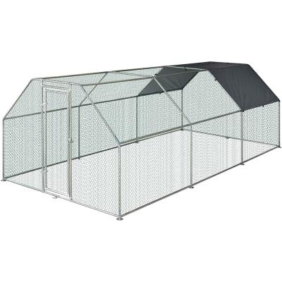 China Sustainable Galvanized Metal Chicken Cage Cage With Cover Large Chicken Run for sale