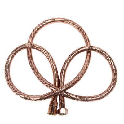 China Modern Metal Shower Hose for Hand Held Shower Heads 1.2m Rose Gold Finish Extra Long Hose for sale