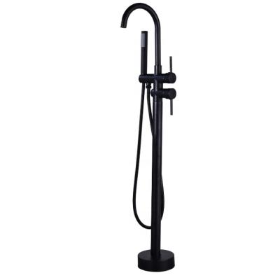 China Without Slide Bar Clawfoot Bathtub Faucet Mixer Floor Stand Freestanding Bathtub Faucet for sale