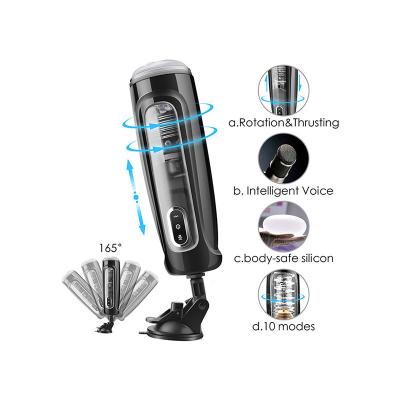 China Automatic Telescopic ABS+Strip Rotation Masturbation Cup 4D Sex Machine Toys For Men Pocket Pussy for sale