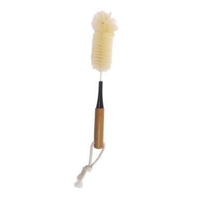 China Long Brush Sustainable High Quality Bamboo Household Household Universal Milk Bottle Handle Cup Brush for sale