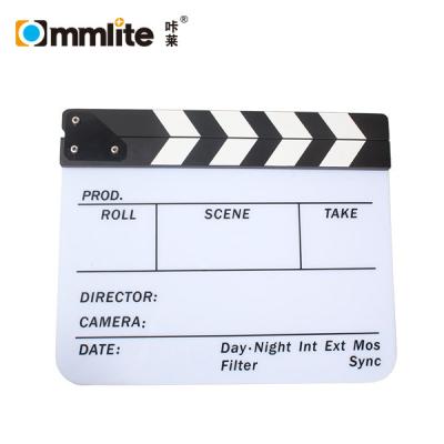 China Dry Erase TV Movie Director Acrylic Clapper Board Movie Clapboard Movie Clapboard Slate with White/Black for sale