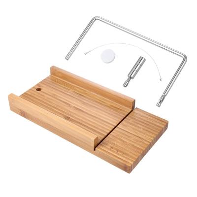 China Sustainable Bamboo Cheese Slicer Board With Cutting Wire , Soap Cutter for sale