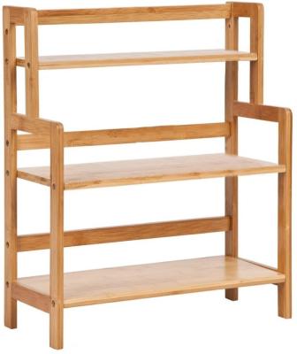 China 3 Tier Kitchen Organizer Rack Dish Rack Sustainable Bamboo Kitchen Storage Rack for sale