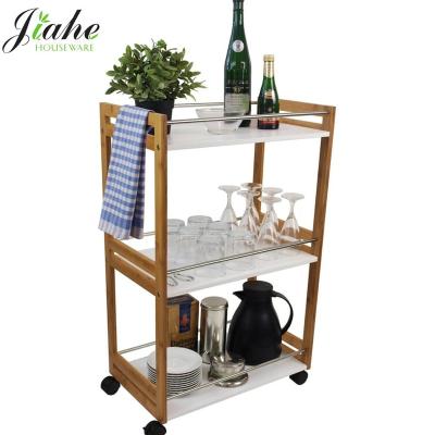 China Kitchen Serving Trolley Kitchen Trolley Kitchen Helper Trolley Kitchen Helper Wooden Side Table for sale