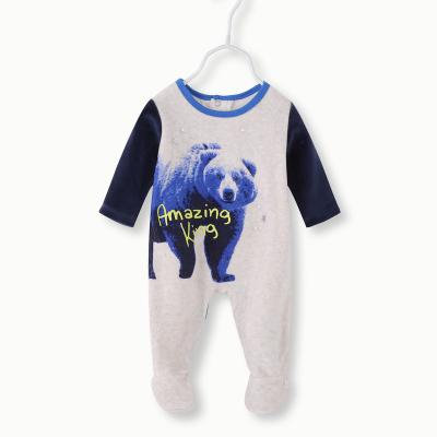 China Relaxation Manufacturers direct sales baby jumpsuit baby crawling clothes wrap feet Spring and Autumn for sale