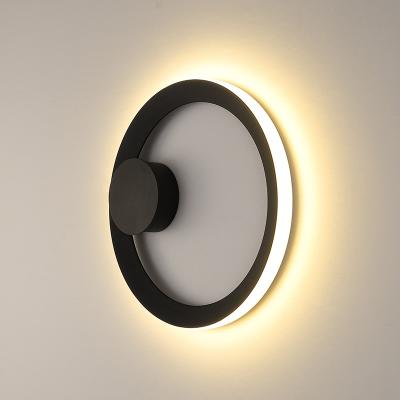 China Home Special Shaped Nordic Bedroom Hotel Bed Side Circle Wall Decorative Dimming Round Wall Moon Lamp for sale