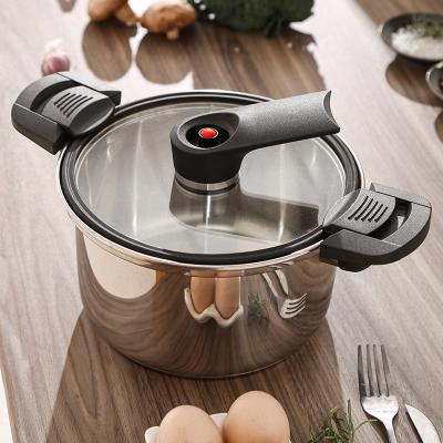 中国 Lid Lock Handle Low Pressure Low Pressure Vacuum Stainless Steel Fast Cooking Sustainable Hot Selling Glass Stock Pot 販売のため