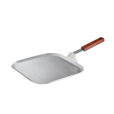 中国 Modern Factory Direct Fired Beech Wood Even Handle Stainless Steel Square Griddle Pan TRIPLE 販売のため