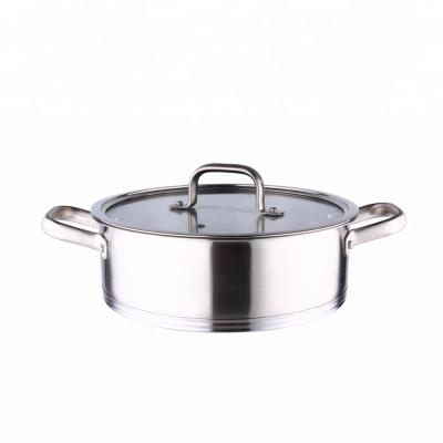 Cina Two handle pot stainless steel parini cookware set viable hot pot factory produce hot sale in vendita