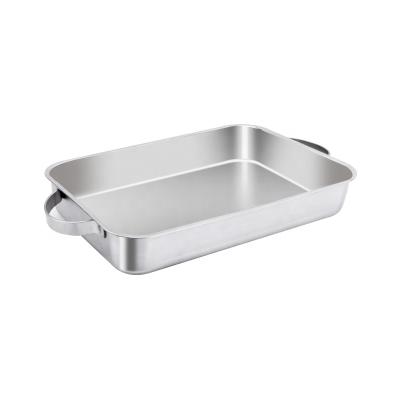 China Low MOQ Gas Cooker BBQ Pan Stainless Steel Oven Tray Lasagna Grill Baking Safe Multi-Use Turkey Oval Roaster for sale