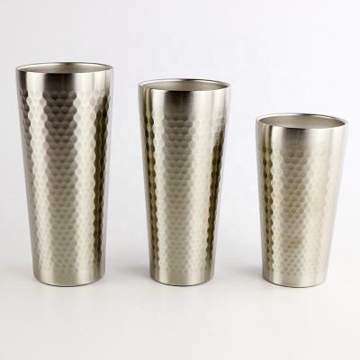 China Viable Factory Wholesale Coffee Juice Double Wall Heat Insulation Hammered Stainless Steel Drinkware Hammer Household Mug à venda