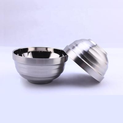 중국 Sustainable Tableware Corrugated 304 Stainless Steel Egg Salad Bowl Round Shape Mixing Bowl 판매용