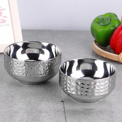 China Sustainable Kitchen Accessories Round Pellet Stainless Steel Bowl Tableware Anti-scalding Bowl à venda