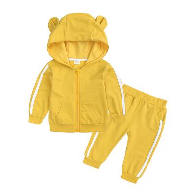 China 2-12 Years Winter Kids Boys Girls Breathable Sets Shear Warm Toddler Kids Tracksuit Sportsuit Hooded Solid Outfits Clothing for sale