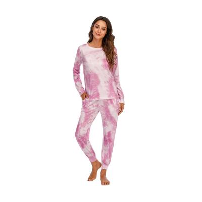 China Wholesale QUICK DRY Adults Tie Dye Home Clothing Set Hot Sale Women Loungewear Women Plus Size Outfit for sale