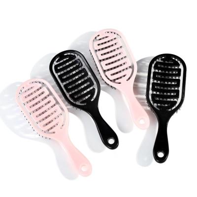 China Professional Waterproof Logo Cutest Pink Boar Custom Hair Extension Brush And Bristle Detangling Hair Brush Nylon Hot Brushes Manufacturer for sale