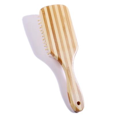 China Amazon Logo Bamboo Hair Brush Waterproof Wholesale Small And Large Size Eco-friendly Customized Ergonomic Wooden Paddle Hair Brush for sale