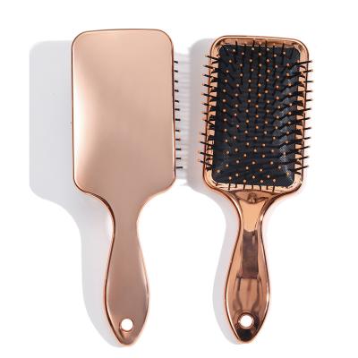 China Hot Selling Waterproof Professional Plastic Smooth Brush Massage Hairdressing Golden Square Combs Hair Airbag Comb for sale