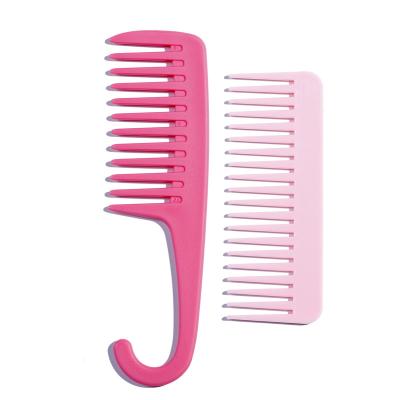 China Comfortable Custom Straightening Comb Set With Logo Hair Styling Pink Comb Tooth Pick Afro Wide Brushes And Combs Use For Women And Men for sale