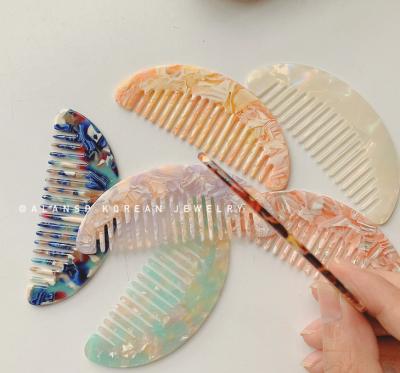 China Small Convenient Plastic Comb Colorful Hard Tooth Waterproof Travel Sweep Detangling Combs Cute Girls and Children Hair Brush for sale