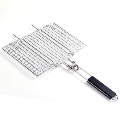 China Wholesale Outdoor Dustproof BBQ Basket 430 Grade Stainless Steel Charcoal Grill BBQ Grill Basket for sale