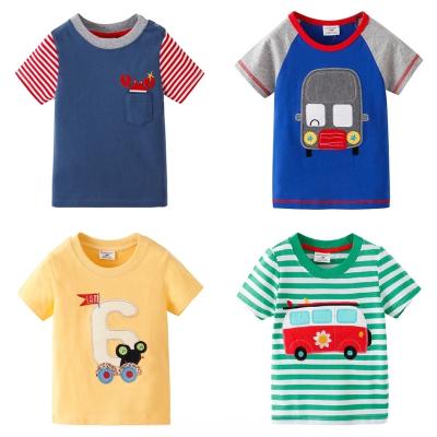 China China Supplier Custom T-shirt Bulk Sale Kids T-shirt Tops Boys Clothing Design High Quality Anti Shrink Kids Shirts For Young Boy for sale