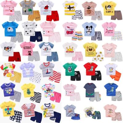 China Wholesale Children's Baby Suit Summer Anti-Shrink Long T-shirt Boy's Cotton Short Sleeve Mass Customization Spring Suit Clothing for sale