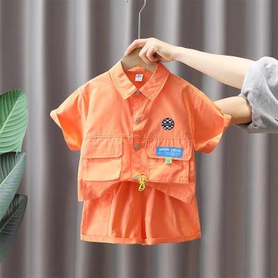 China Size Quality Summer Anti-Shrink Baby Clothing Sets Children's T-shirts Fit Custom Cotton Boy Short Sleeve T-shirt With Pants Kids Sets for sale