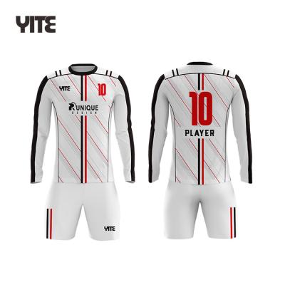 China Factory Wholesale Sets Long Sleeves Jersey Football Custom T-shirt Soccer Jersey For Men Sport Wear Soccer Jerseys for sale