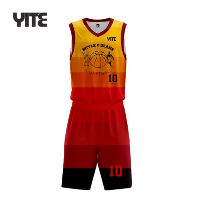 China Breathable Custom Youth Training Basketball Jersey Sets With Your Own Design For Testing for sale