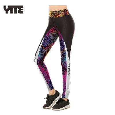 China Latest Custom Designs Low MOQ Women's Clothing Yoga Pants Anti-Static Wholesale Gym Gaiters for sale