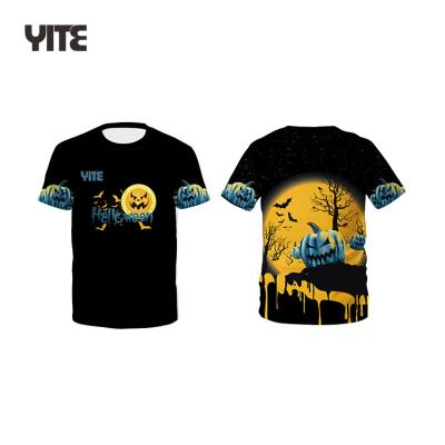 China Best Quality 3d Sublimation Printing Anti Shrink T Shirts Custom Your Own Logo For Halloween for sale