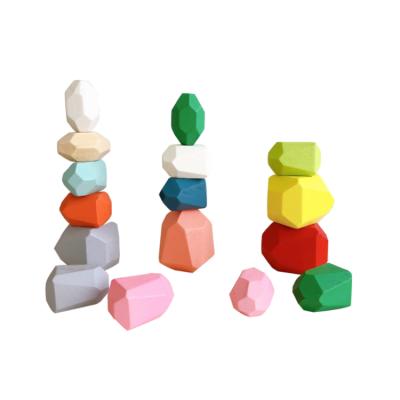 China Eco - Friendly Promotion Material Wholesale Color Changing Stone Wooden Toys For Children for sale