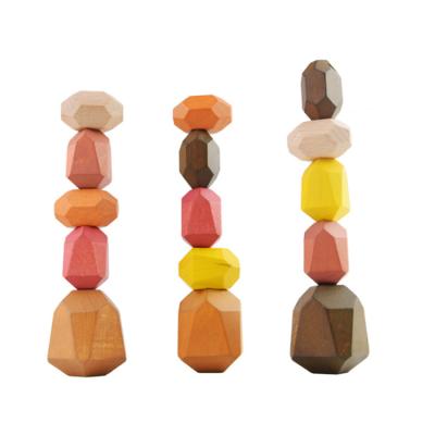 China Eco - Friendly Promotion Material Wholesale Color Changing Stone Wooden Toys For Children for sale