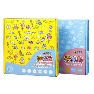 China Nox-toxic Water-based Paint Kids Art Water Proof Acrylic Washable Finger Paint Drawing Set for sale