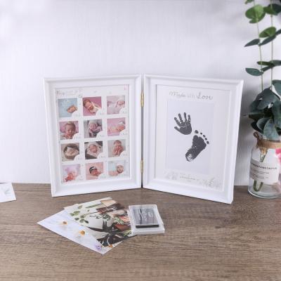 China Safe Non-Toxic High Quality Super Clay Baby Handprint And Footprint Set Frame for sale